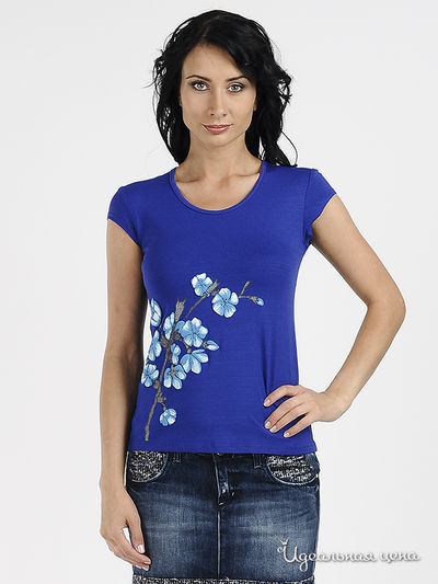 Футболка Наталья Новикова, цвет цвет синий