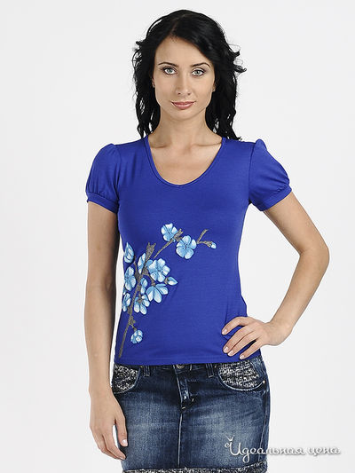 Футболка Наталья Новикова, цвет цвет синий