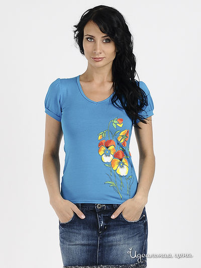 Футболка Наталья Новикова, цвет цвет темно-бирюзовый