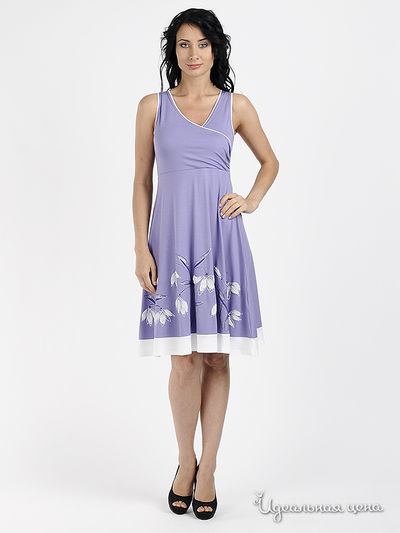 Сарафан Наталья Новикова, цвет цвет сиреневый / белый