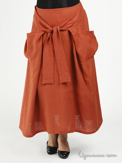 Юбка Наталья Новикова, цвет цвет терракотовый