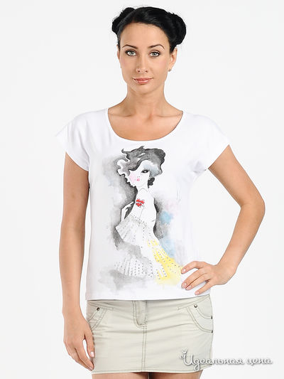Футболка Amelie, цвет цвет белый