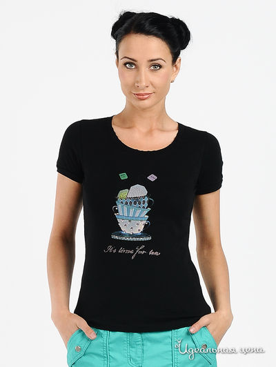 Футболка Amelie, цвет цвет черный