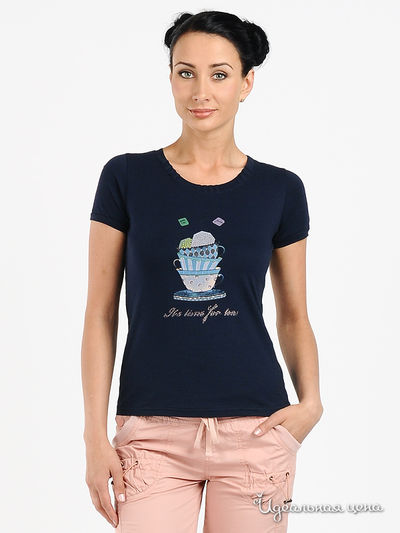 Футболка Amelie, цвет цвет синий