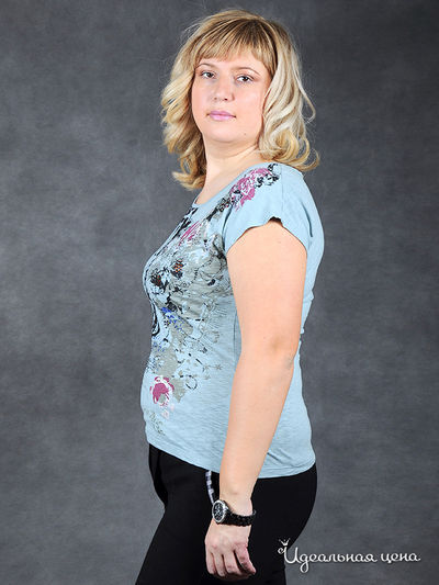 Футболка Amelie, цвет цвет голубой