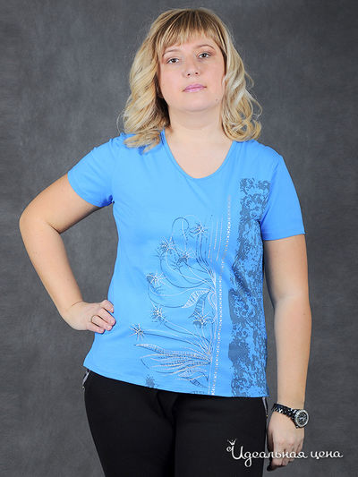 Футболка Amelie, цвет цвет голубой