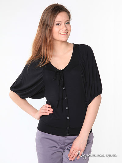 Блуза Pompa, цвет цвет черный