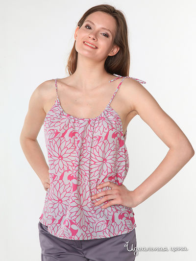 Топ Pompa, цвет цвет розовый / светло-серый