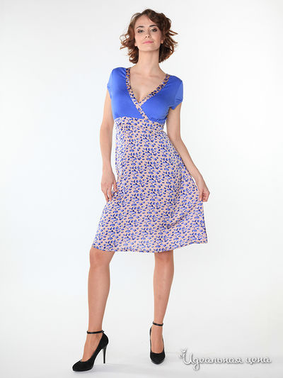 Платье Pompa, цвет цвет синий / бежевый