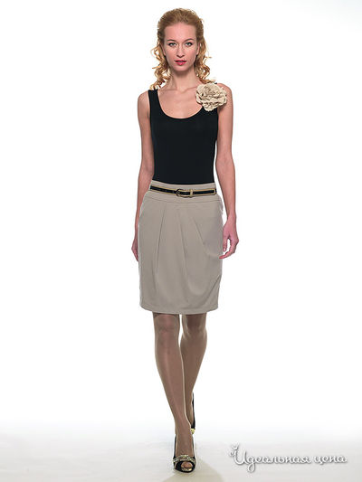 Юбка Pompa, цвет цвет серо-бежевый