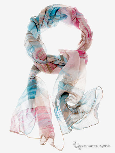 Шарф Sareo, цвет цвет голубой / розовый / коричневый