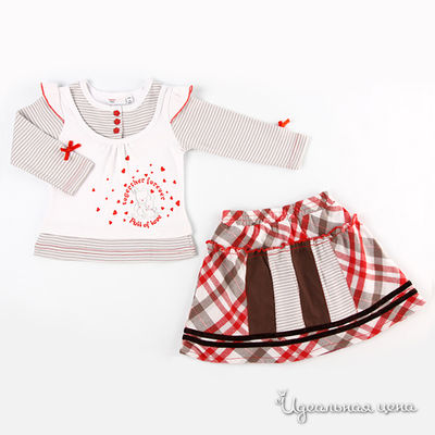 Комплект Teeny Tiny, цвет цвет бело-серо-красный