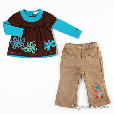 Комплект Teeny Tiny, цвет цвет коричнево-голубой и песочный