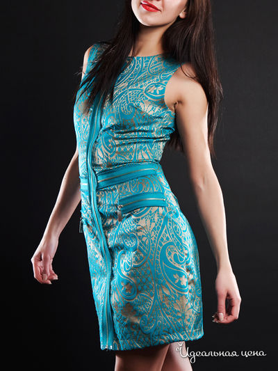 Платье FEDEL женское, цвет бирюзовый / бежевый