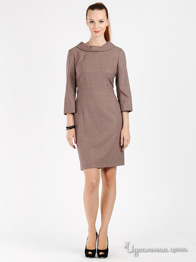 Платье Stela Di Mare, цвет цвет бордовый / принт клетка