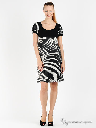 Платье Pole & Pole, цвет цвет черный / молочный / серый