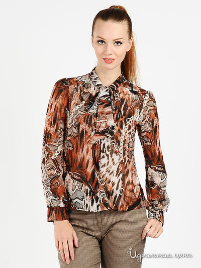 Блуза Мультибренд, цвет цвет коричневый