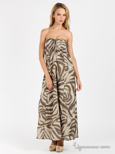 Сарафан Мультибренд, цвет цвет бежевый / коричневый