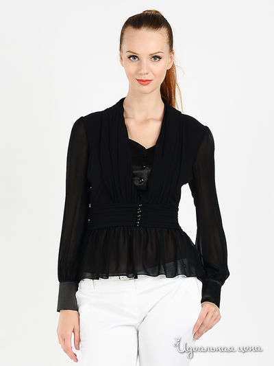 Блуза Мультибренд, цвет цвет черный