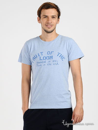 Футболка Fruit of the Loom, цвет цвет голубой
