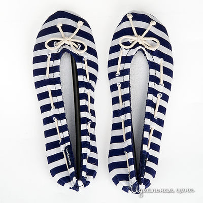 Балеринки Isotoner, цвет цвет белый / синий