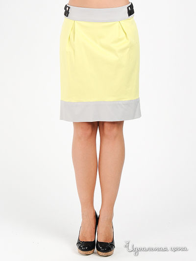 Юбка Top Secret, цвет цвет лимонный / светло-серый