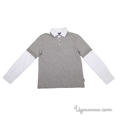Поло Gulliver, цвет цвет серый / белый
