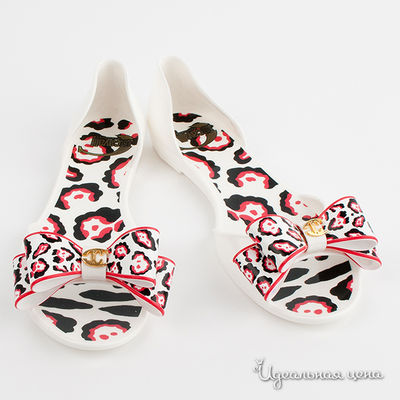 Балетки Just Cavalli, цвет цвет белый / красный / черный