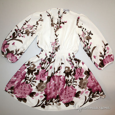 Платье Oncle Tom, цвет цвет белый / розовый / коричневый