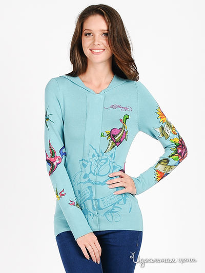 Олимпийка Ed Hardy, цвет цвет бирюзовый