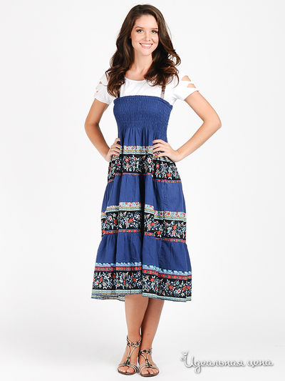 Платье Gladiolus, цвет цвет белый / синий