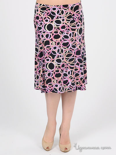 Юбка Valeria Lux, цвет цвет черный / мультиколор