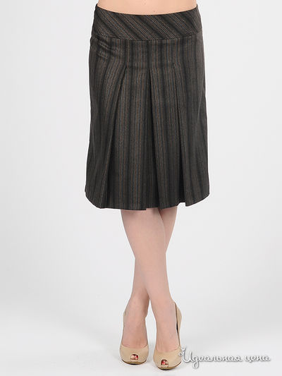 Юбка Valeria Lux, цвет цвет коричневый / принт полоска