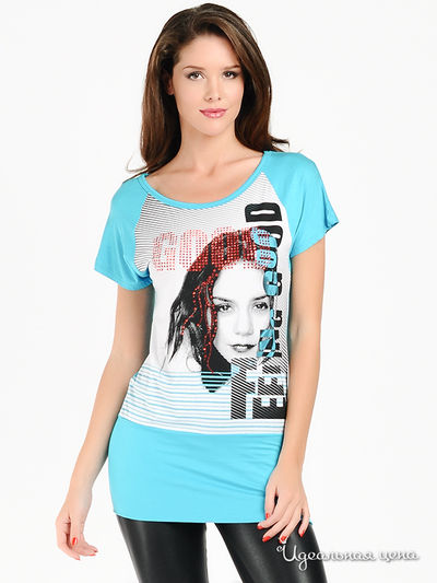 Туника Mix Turkey, цвет цвет белый / голубой