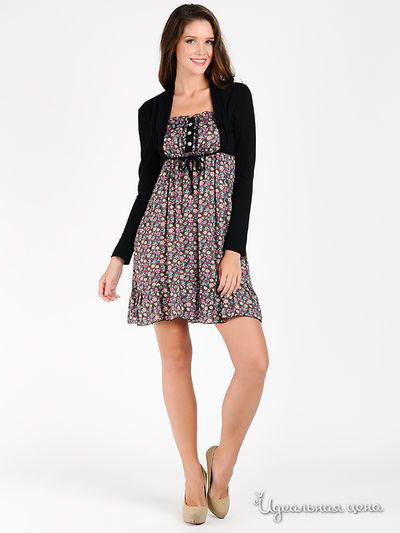 Платье Mix Turkey, цвет цвет черный / мультиколор