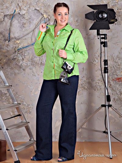 Блуза Natura, цвет цвет зеленый