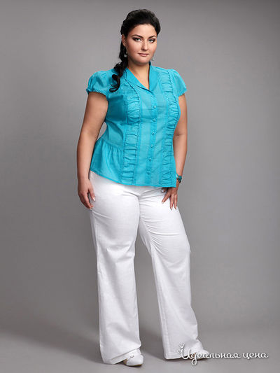Блуза Natura, цвет цвет бирюзовый