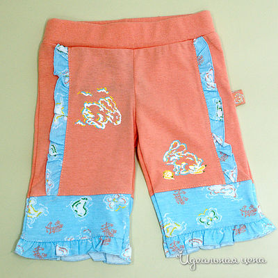 Брюки Апрель, цвет цвет оранжевый / голубой