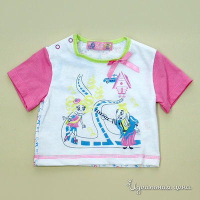 Футболка Апрель, цвет цвет белый / розовый