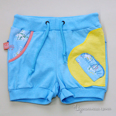 Шорты Апрель, цвет цвет голубой / желтый