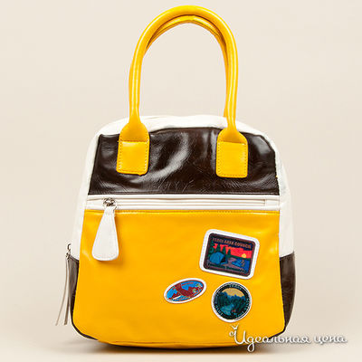 Сумка Fergi, цвет цвет горчичный / шоколадный / белый