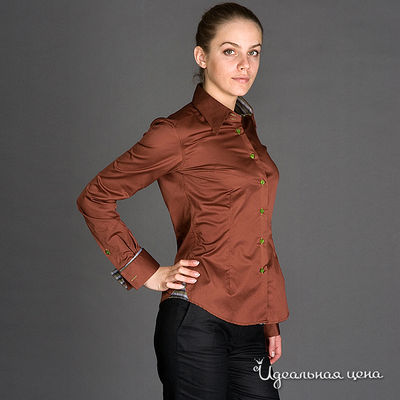 Рубашка Alonzo Corrado женская, цвет терракотовый