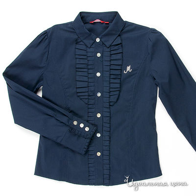 Блузка M&D school story, цвет цвет синий