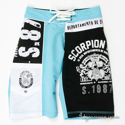 Шорты Scorpion bay, цвет цвет бирюзовый / черный