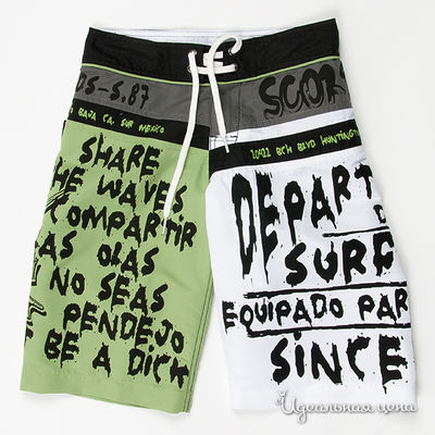 Шорты Scorpion bay, цвет цвет серый / белый / зеленый