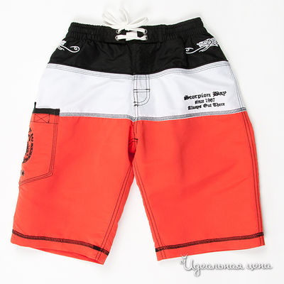 Шорты Scorpion bay, цвет цвет красный / черный / белый