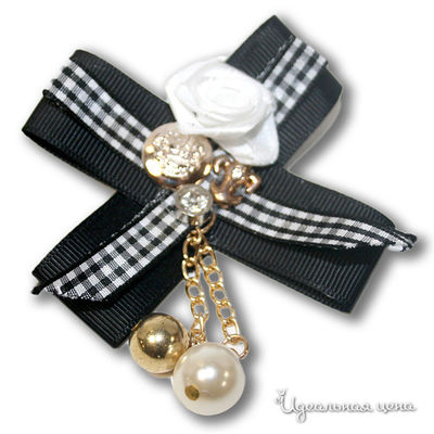 Брошь Ginger, цвет цвет черный / белый