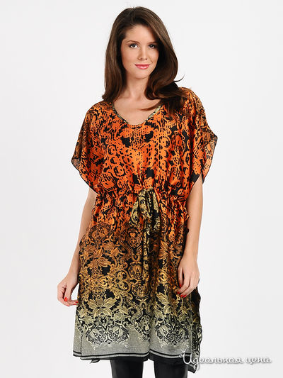 Блузка Be In, цвет цвет оранжевый / черный