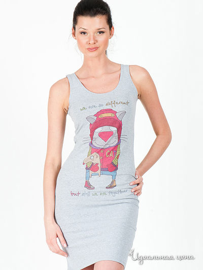 Туника Kseniya Knyazeva, цвет цвет серый