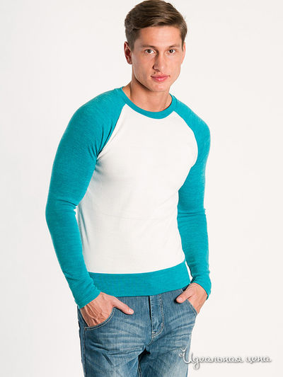 Джемпер Kseniya Knyazeva, цвет цвет белый / бирюзовый